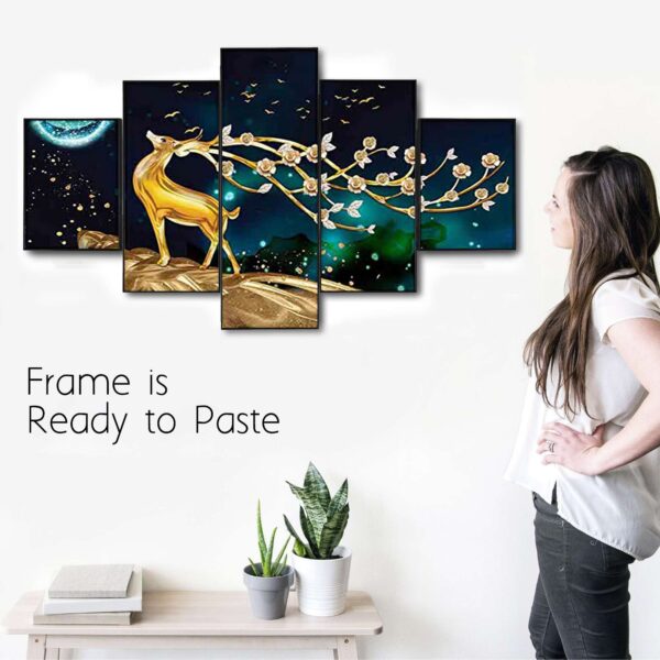 Set Of Five Framed Digital Wall Painting - Image 2